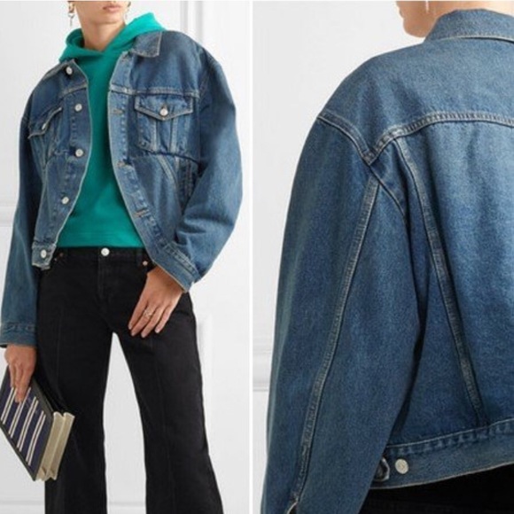 balenciaga denim swing jacket